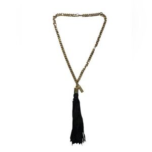 Marc Jacobs Gold and Black Tassel Necklace